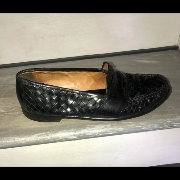 Cole Haan City Men’s Leather Woven Penny Loafers Black 11 main image 5